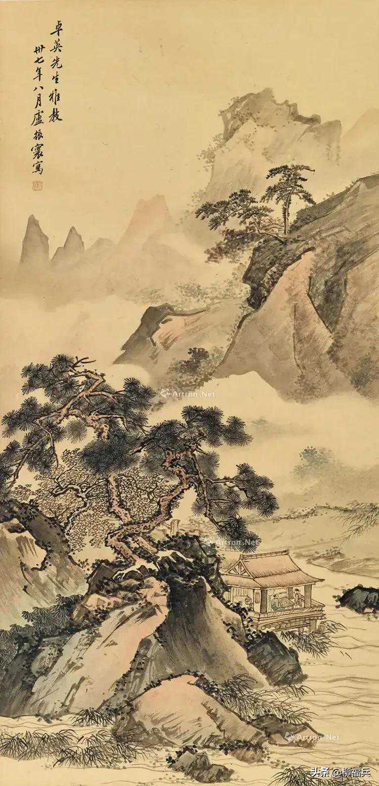 名家山水画《松亭图》欣赏