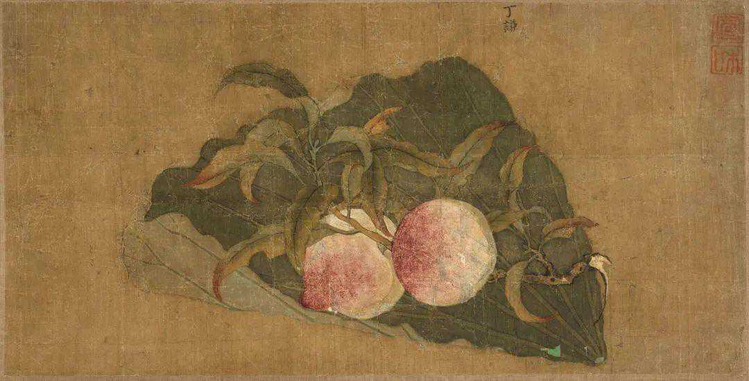 桃子压枝垂，福寿康宁来