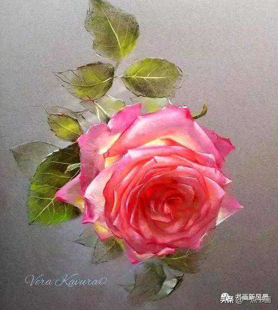 这是一组色粉画，干干净净，漂漂亮亮