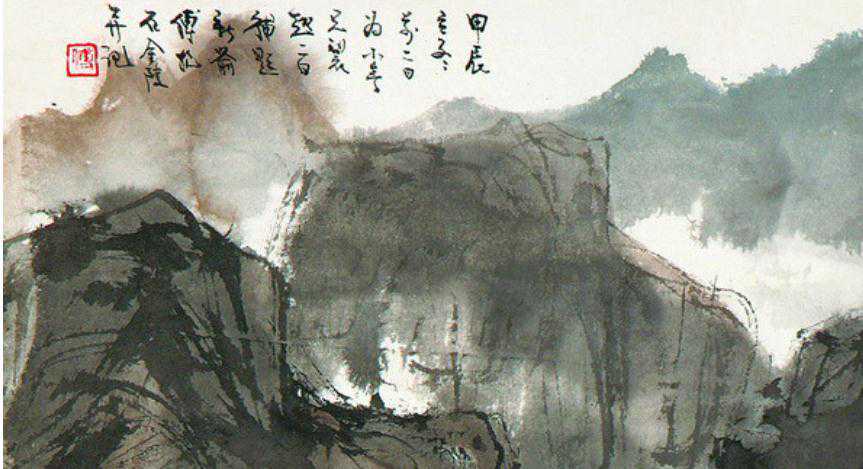 傅抱石的观瀑图，“抱石皴”技法令人佩服，模仿者形容太难了