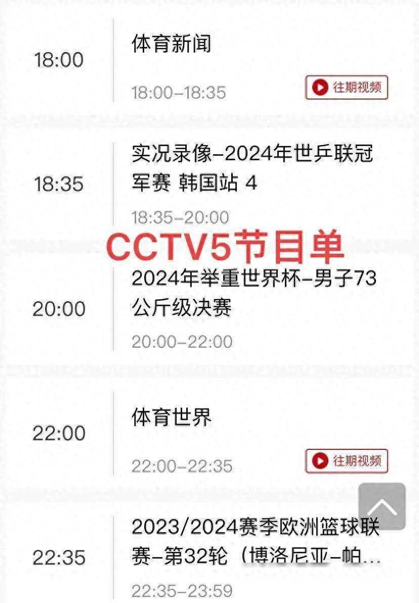 中央5台直播足球时间表：4日CCTV5、CCTV5 不直播中
