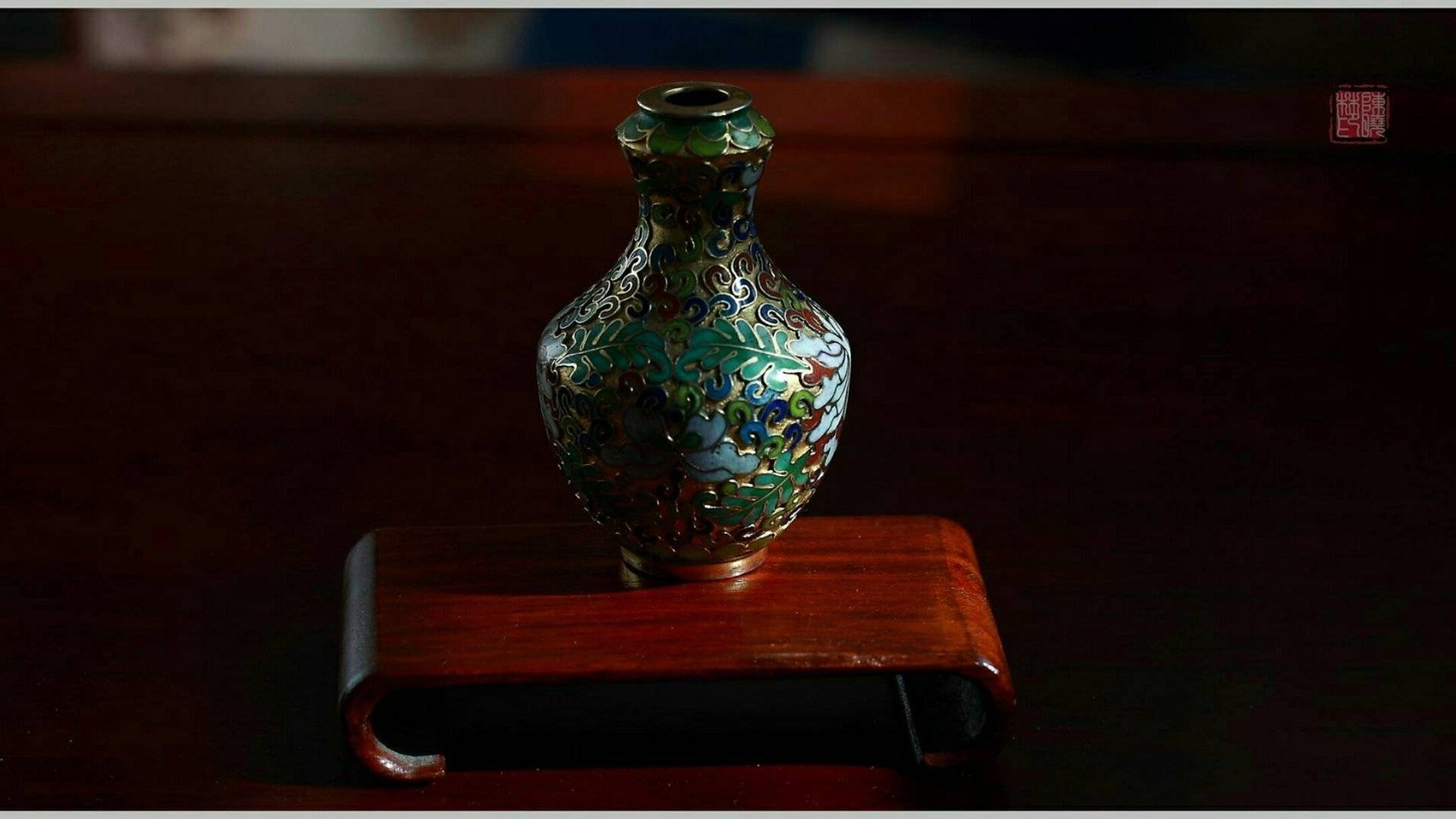 家中小物件（1）  —铜胎掐丝珐琅景泰蓝小瓶